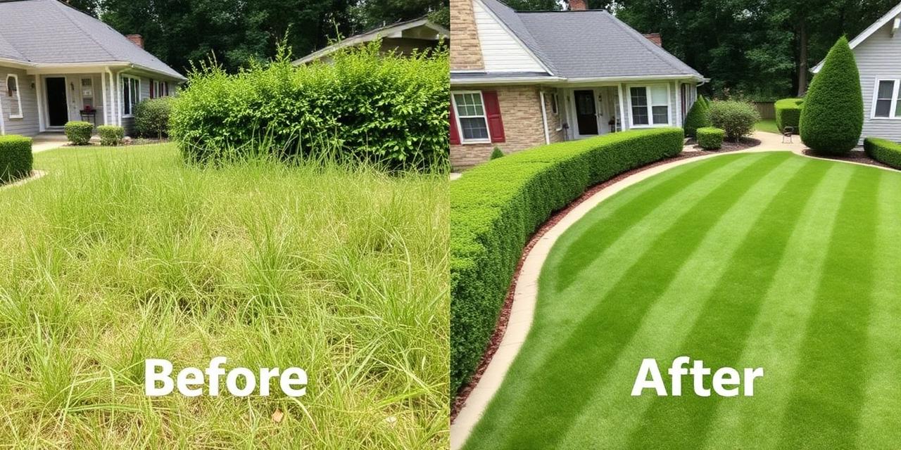 Landscaping before and after