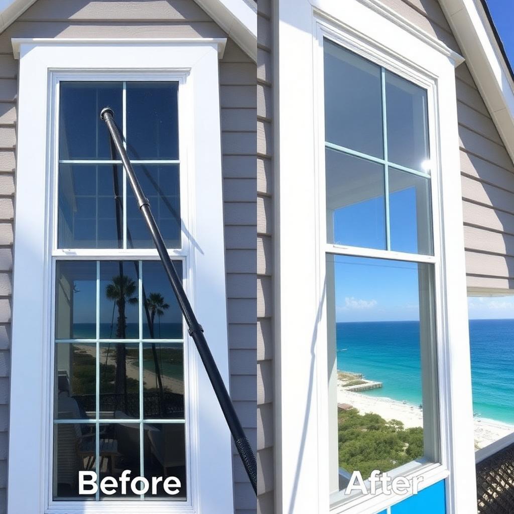 Window Cleaning before and after